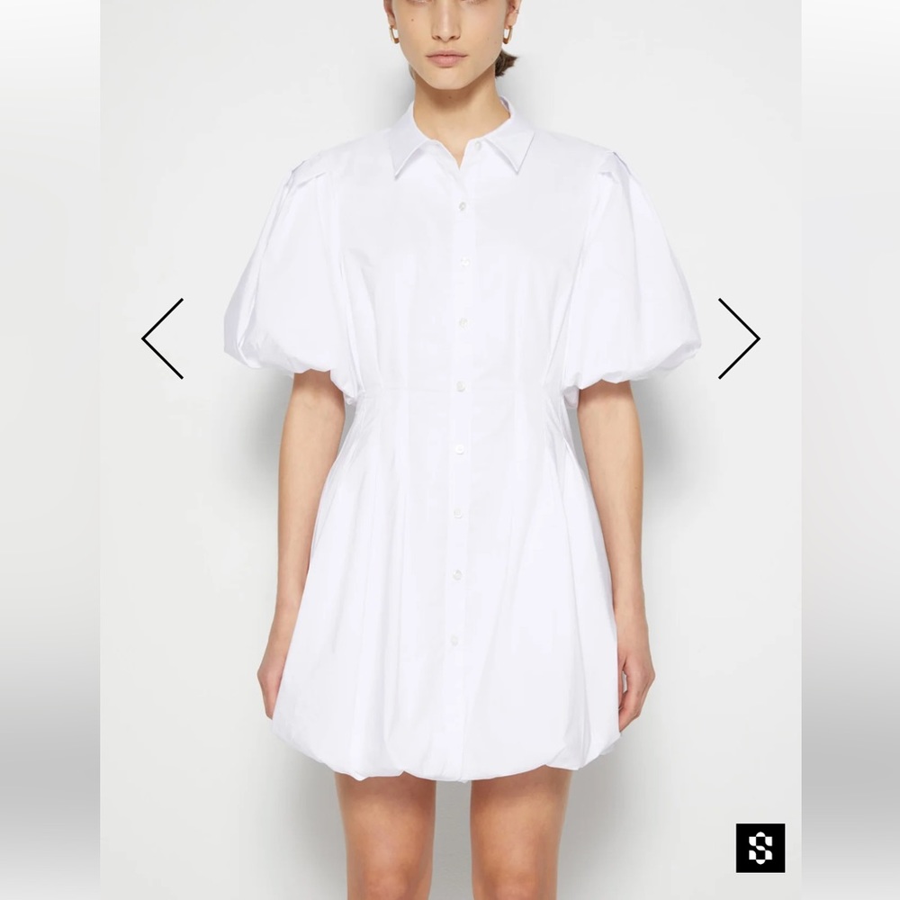 Jonathan Simkhai White Puffy Dress